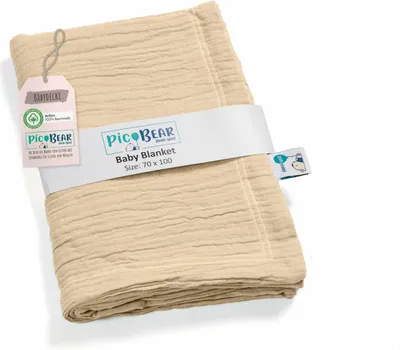 Produktbild von pic Bear Babydecke Kuscheldecke 70x100cm : tender peach Musselin Motiv: tender peach Musselin