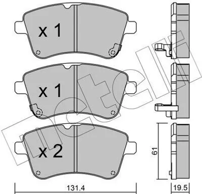 Produktbild von METELLI Bremsbeläge Satz Vorne Bremsklötze für KIA VENGA (YN) 22-0913-0
