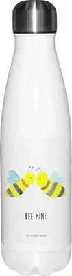 Produktbild von Mr. & Mrs. Panda Trinkflasche Biene Liebe - Weiß - Geschenk, Wasserflasche, trinkflaschen, thermosflaschen, Getränkeflasche, Thermos