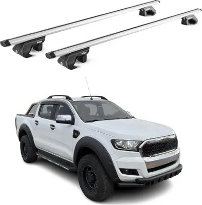 Image de Barres de toit transversales ABE pour Ford Ranger 2012-2025 4 P Alu Gris 2x