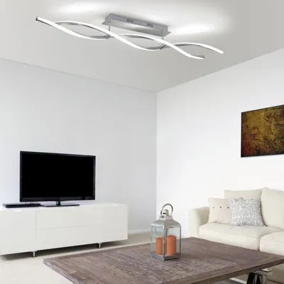 Image de POLINA Paul Neuhaus Plafonnier, acier, 2 modules LED 10 W 3000 K, éclairage d'intérieur, IP20