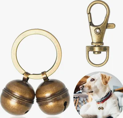 Produktbild von INF Stilvolle Haustierglocke für Halsbänder und Outdoor-Zubehör Bronze