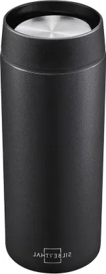 Image de Gobelet isotherme anti-fuite en acier inoxydable 350 ml - pour le café en déplacement - noir - jusqu'à 6 heures au chaud - 12 heures au froid