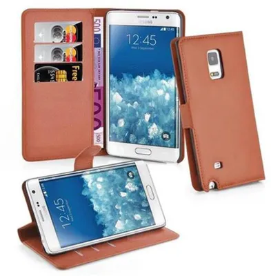 Image de Cadorabo Housse pour Samsung Galaxy NOTE EDGE Housse de protection marron Housse pour portable Etui Case Cover Fermeture magnétique