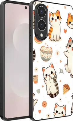Produktbild von Passend für Samsung Galaxy S25 Edge Handyhülle mit Katzenaufdruck - TPU Rückseitenschutzhülle Katzen Design - Smartphonics