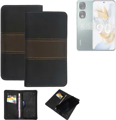 Produktbild von K-S-Trade Hülle Handyhülle kompatibel mit Honor 90 Schutzhülle Walletcase Bookstyle Tasche Schutz Case Handytasche Wallet Cover Kunstleder Snapcase