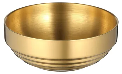 Produktbild von Dekorative Schale aus Edelstahl – Goldfarben