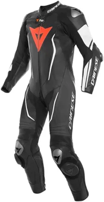 Obrázek produktu pro Dainese Misano 2, motocyklová kožená kombinéza s airbagem D-Air®, perforovaná, celodílná, černá/bílá, velikost 44