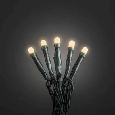 Immagine prodotto di Konstsmide Micro LED, smerigliato, saldato, 35 diodi color ambra, trasformatore interno 30V, cavo verde scuro - 6342-820