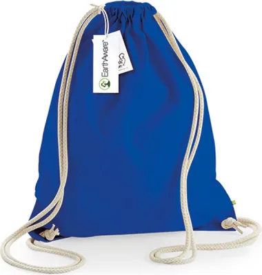 Image de Westford Mill W810 | EarthAware Organic Gymsac / 37 x 47 cm - Couleur : Bright Royal - Taille : 37 x 47 cm