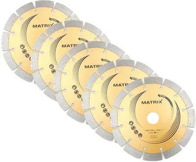 Produktbild von MATRIX Diamant Trennscheibe 5 Stück für Mauernutfräse Schlitzfräse WLC 2400