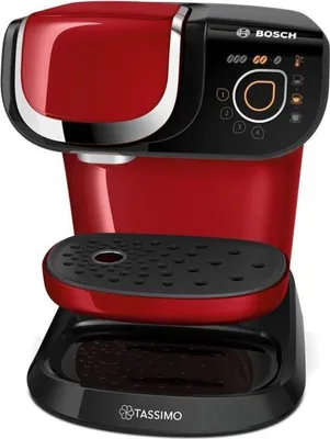 Produktbild von Bosch My Way 2, Pad-Kaffeemaschine, 1,3 l, Kaffeekapsel, 1300 W, Rot
