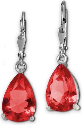 Produktbild von SilberDream Ohrhänger für Damen 925 Echt Silber rot Träne Ohrringe SDO520R