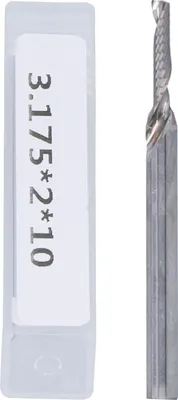 Obrázek produktu pro 5 kusů spirálových fréz 3,175 x 2 x 10 mm pro gravírovací a frézovací stroje, náhradní díl pro CNC frézy
