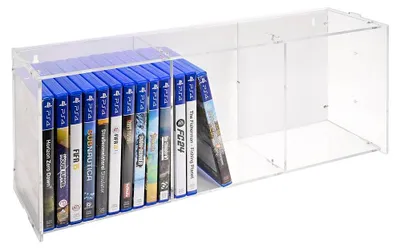 Produktbild von STACK - Modulares Playstation 3,4 und 5 Regal aus Acrylglas, stapelbar / Medienregal Aufbewahrung Wandmontage