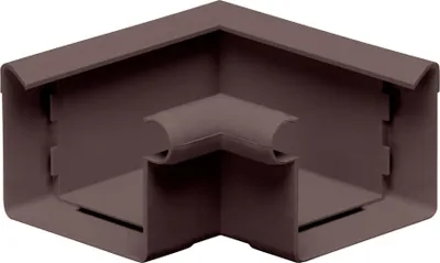 Produktbild von INEFA Rinnenwinkel 90 Grad kastenförmig Innenwinkel, PVC NW68 / 68mm Dunkelbraun Wulst innen, Verbindungsstück Dachrinnenzubehör, Germany