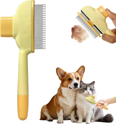 Produktbild von Flohkamm selbstreinigend, Edelstahl, für Katzen und Hunde, Haustierpflege
