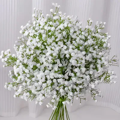 Obrázek produktu pro Umělé květiny, gypsophila, bílá, 16 kusů, 28 cm, vhodné jako dekorace