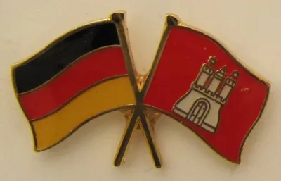 Produktbild von Hamburg / Deutschland Freundschafts Pin Anstecker Flagge Fahne Nationalflagge