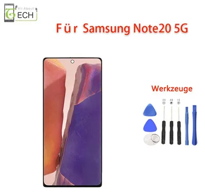 Produktbild von Für Samsung Galaxy Note 20 5G N980 N981 LCD Display (OLED) mit Rahmen Schwarz