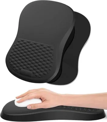 Produktbild von Gaming-Mauspad mit Massage-Studsen und PolyurethanBasis für Gaming, Büro, Laptop, PC, schwarz, Komfort und Schmerzlinderung