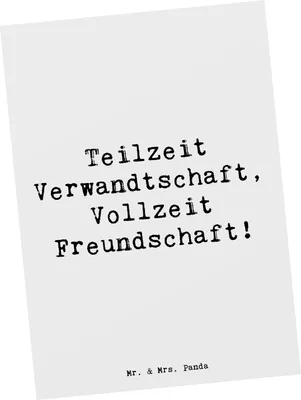 Produktbild von Mr. & Mrs. Panda Postkarte Spruch Halbbruder Freundschaft - Weiß - Geschenk, Verwandtschaft, Ansichtskarten, Fotokarte, Ansichtskarte, Erinnerung, Bindung, Grußkarte