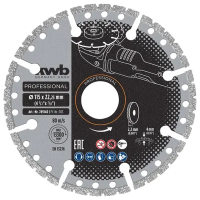 Zdjęcie produktu dla Tarcza diamentowa 115 mm uniwersalna KWB