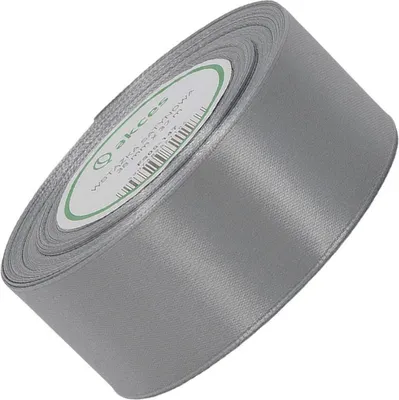 Produktbild von Dunkelsilbernes Satinband 38mm - 32mb