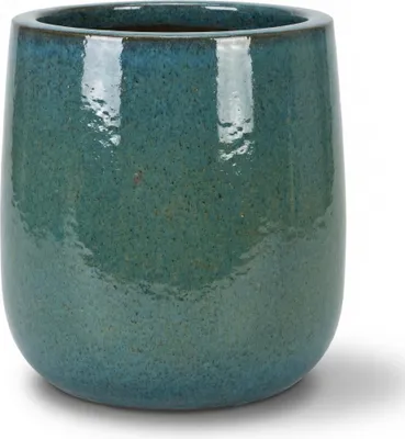 Obrázok produktu pre Provencelia DIANE keramický kvetináč, glazovaný, mrazuvzdorný, Oceľová modrá, Ø23 x V23 cm, 6 l