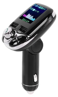 Zdjęcie produktu dla Samochodowy odtwarzacz MP3 z szybkim ładowaniem, kolorowym ekranem i wbudowanym odbiornikiem Bluetooth Samochodowy nadajnik FM Bluetooth z 2 portami USB
