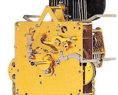 Produktbild von Hermle Standuhrwerk Hermle 451-053, 8-Tage, Pendel 94cm , Schlag auf Gong, Nachtruhe, Westminster