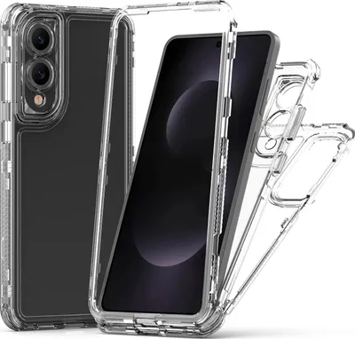 Produktbild von Transparente Handyhülle für Samsung Galaxy S25 Edge Stoßfeste TPU und PC Hybrid Klar Hülle