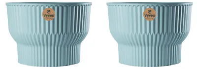 Productafbeelding van Vyveo - Bloempot Norma - Set van 2 - Mintgroen - 35x24 cm