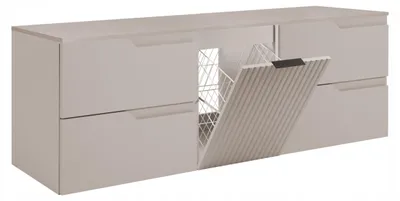 Zdjęcie produktu dla Rodan Szafka pod umywalkę 160cm - z blatem i koszem na pranie - Kaszmir Mat - MODERN