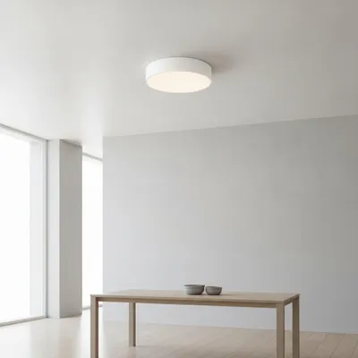 Productafbeelding van Ronde plafondlamp Roda wit, AI-gegenereerde afbeelding