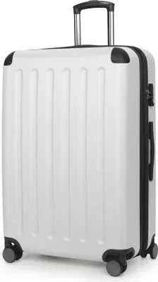Produktbild von HAUPTSTADTKOFFER - Spree Großer Koffer erweiterbar XL Trolley Aufgabegepäck, Check-In Luggage Hardcase, Reisetrolley 4 Rollen, TSA, 75cm, 119 L,Weiß