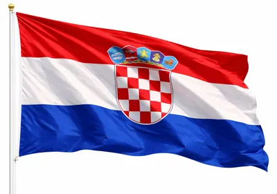 Produktbild von Kroatien Flagge - WM 2026 Fahne - Fanartikel - straparzierfähiges Polyester & Metallösen - Weltmeisterschaft (Kroatien 90x150 cm)