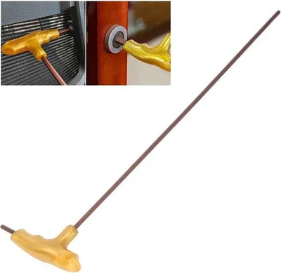 Image de Clé hexagonale de 4 mm, longueur 400 mm, acier inoxydable, poignée en T