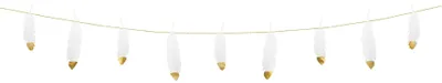 Image de Guirlande de plumes, blanc, 1,6m