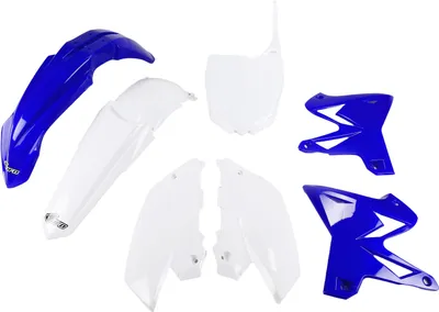 Produktbild von Ufo Yamaha Yz 125/250 2002-2014 Restyling Yakit312-999w Plastikbausatz Weiß Weiß One Size