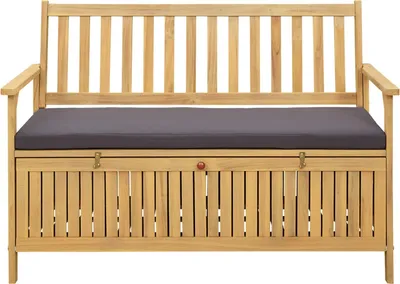 Produktbild von "Springschlussverkauf "Sitzbank - HOMMIE - moderne Truhenbank/Gartenmöbel - mit Stauraum mit Kissen mit Speicher mit Tür - Gartenbänke DEMöbel4126647