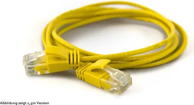 Obrázek produktu pro Wantec 7282, 0,2 m, Cat6a, U/UTP (UTP), RJ-45, RJ-45, Žlutá