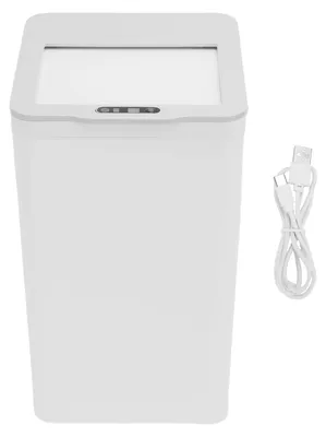 Image de Poubelle automatique sans contact avec capteur de pied, 9 litres, en ABS, poubelle intelligente électrique avec couvercle, idéale pour la cuisine, la chambre, le bureau ou le salon