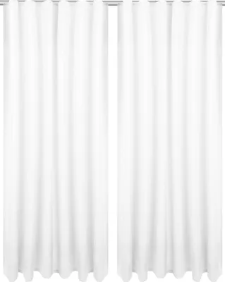 Zdjęcie produktu dla 2x zasłony Taśma marszcząca Ellen z wiązaniem (biała), rozmiar: 140x175cm