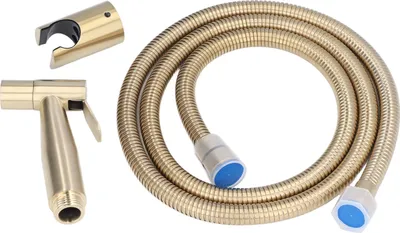 Image de Bidet Sprayer Stainless Steel G1/2 Adjustable Water Pressure Portable Space Saving Easy Installation Handheld Bidet SprayerGold