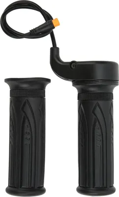 Image de 1 jeu de poignées pour vélo électrique – connecteur étanche 3 broches, 12-72 V, pour guidon de 22,2 mm, antidérapant, pour scooters et vélos électriques