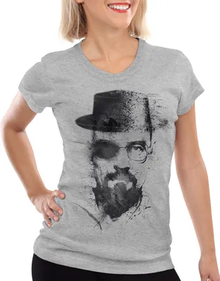 Produktbild von style3 Walter Crystal T-Shirt Damen meth white tv serie, Farbe:Grau meliert, Größe:M