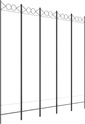 Image de vidaXL Paravent 5 pcs. blanc 200x200 cm tissu