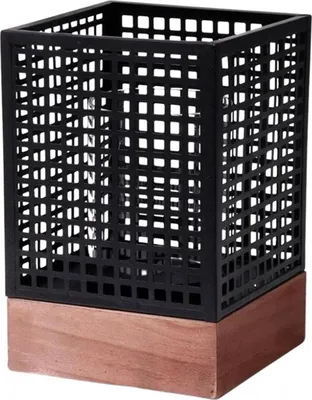 Image de Bougeoir Moods en noir - env. 19 cm - avec insert en verre