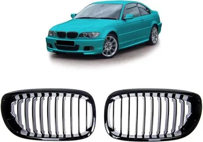 Produktbild von Kühlergrill Performance Schwarz matt passend für BMW E46 Coupe Cabrio Facelift ab 2003